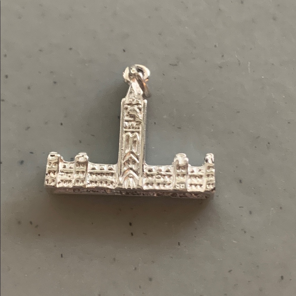 Silver Canadian Parliament Building Pendant Charm